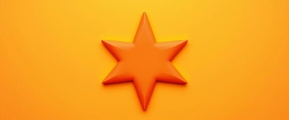 Simple, five-pointed star shape, flat design, solid color,  space,  review