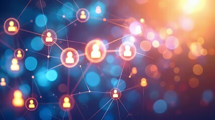 Abstract visualization of global human connections and digital network. - Powered by Adobe