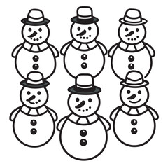 Winter Line Art Vectors