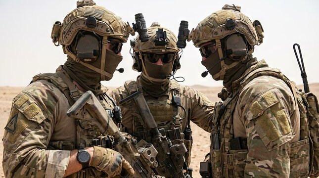 group of soldiers - platoon on battlefield