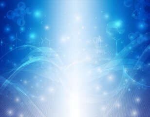 Renewable Energy Concept Background Featuring Blue and White Gradient for Sustainable Technology and Clean Power Designs