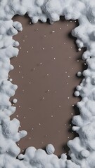 Seasonal Winter Promotion Social Media Story Mockup Featuring Elegant Snow Drift Border and Festive Marketing Layout