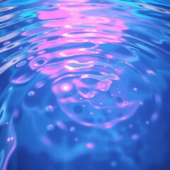 Gentle ripples reflect a dreamscape of pastel light on a blissful aquatic scene,  aerial view,  sunlit surface