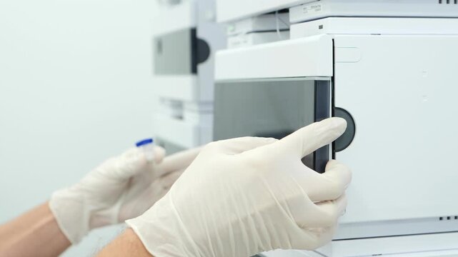 Laboratory. Spectrometer apparatus for material research. Laboratory apparatus for research. Human science. Material for laboratory research. Medicine