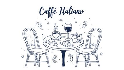 Cafe Coffee Doodle Illustration Set &ndash; Hand Drawn Coffee Shop Vector Collection