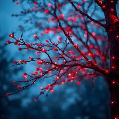 This is an artificial LED cherry blossom tree light festival spring decor light