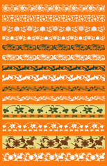 A large set of seamless patterned brushes in the Old Russian style.