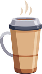 Thermos Cup Releasing Warm Steam Rings in a Cozy Beverage Concept