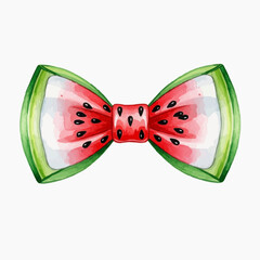 Watermelon bow isolated on white background