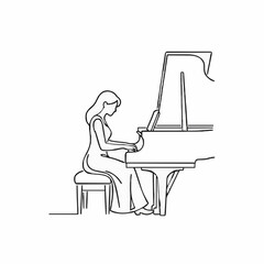 The pianist is playing. icon