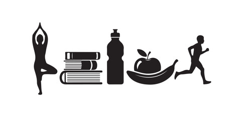 Healthy Lifestyle Silhouette Concept