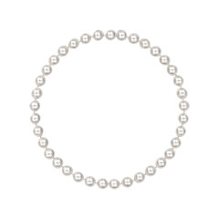 Elegant Pearl Necklace. Symbol Of Luxury And Timeless Fashion. Isolated On Transparent Background