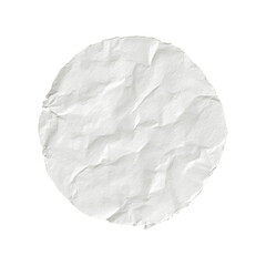 Crumpled Paper Circle Texture. Creative For Design Projects. Isolated On Transparent Background