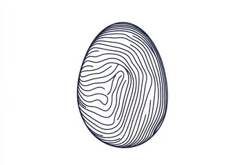 Single line design forms an Easter egg shape with modern style on a plain white background suitable for various design projects or creative uses
