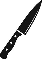 Kitchen knife black silhouette. Vector icon