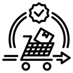 Free Shipping Day Icon Line Vector Illustration