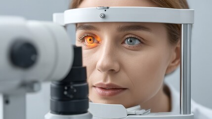 Advanced Examination of Patient's Eyes During Ophthalmic Assessment Using Modern Equipment to Ensure Optimal Vision Health and Care Insights