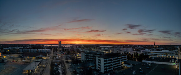 Raahe town at early spring in Finland