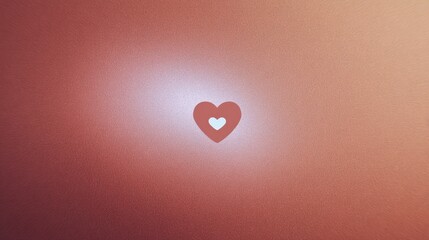 Heart creating shadow on pink background