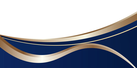 Blue Gold Wave Abstract Shape Border and Corner Frame Vector Eps 10 Decorative Elements Corners, Borders, and Frames.