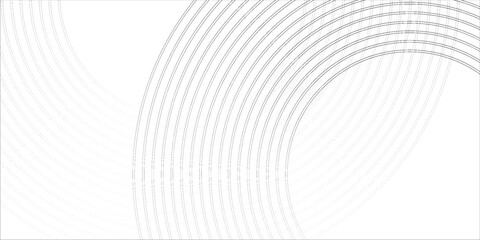 Modern White geometric abstract background overlapping layers on bright space with line effect decoration. Elegant Circle style concept modern graphic design element for banner