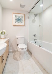 Clean Modern Bathroom Interior Designed for Safety and Comfortable Daily Use