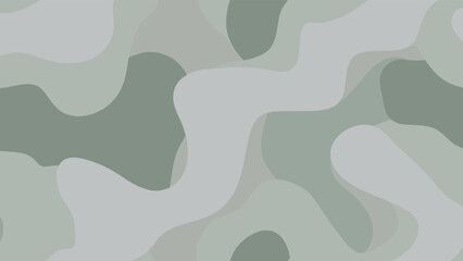 Green gray camouflage pattern, abstract organic shapes, military texture design, seamless layered background, flat vector illustration © Sakib Creative