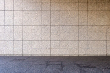 Fototapeta premium street wall background ,Industrial background, empty grunge urban street with warehouse brick wall