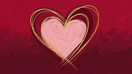 Pink Heart Symbol for Valentine&rsquo;s Day Love
