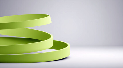 緑の螺旋をモチーフにした背景素材