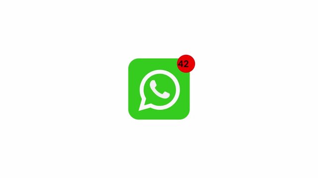 Animation of what app  icon representing messages  with a loop animation and alpha channel. Message Icon Animation Featuring SMS,  and messages  with transparent background in 4K animation