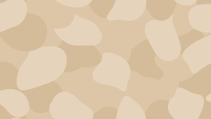 Beige light brown abstract pattern, organic irregular shapes, soft camouflage texture, modern neutral design background, flat vector illustration © MoonMoonAktar