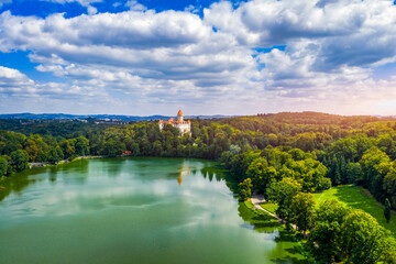 Magnificent Konopiste castle sits in Beneov, Central Bohemian, Czech Republic, Explore the stunning architecture of the Konopiste castle in Beneov, Central Bohemian, Czech Republic.