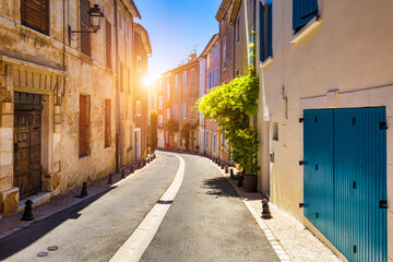 Village of Saint-Saturnin-les-Apt in Vaucluse, France, with beautiful views and historic architecture. Village of Saint Saturnin les Apt features quaint houses and historic landmarks. Vaucluse, France