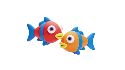 Two Cartoon Fish