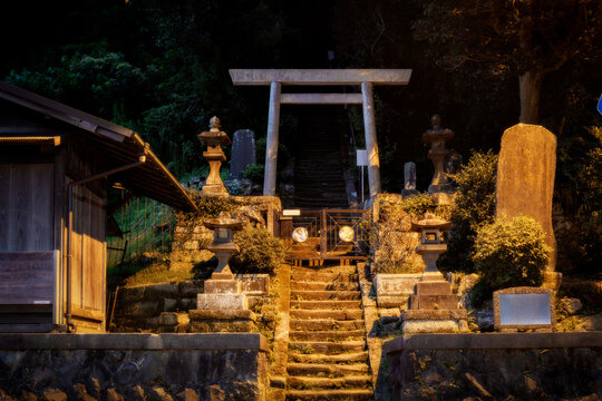 Approach to the Dai Roku Ten Shrine in the Hills of Kamakura, Japan