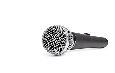 Dynamic microphone isolated on white background.