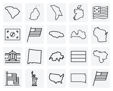 Representations Of Sovereign States From Around The World For Educational, Political, And Journalistic Content
