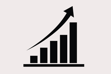Business growth chart icon