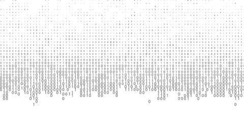 Vector streaming binary code background. Data and technology, decryption and encryption, computer background numbers 1,0. Coding or Hacker concept.  Vector illustration