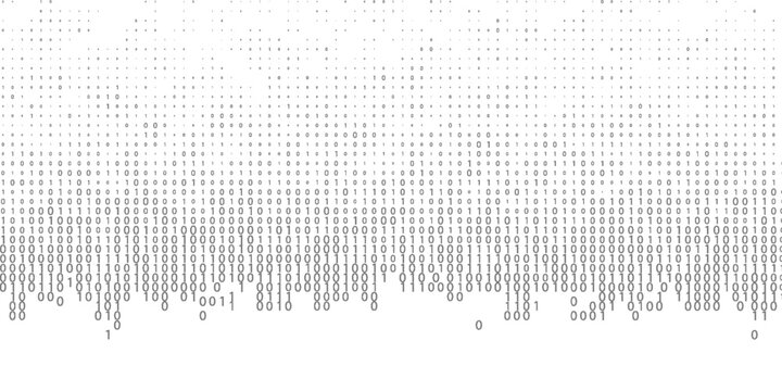 Vector streaming binary code background. Data and technology, decryption and encryption, computer background numbers 1,0. Coding or Hacker concept.  Vector illustration