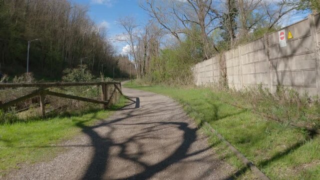 Cycle path in Olona Valley, Italy