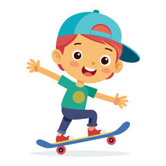 little boy on skateboard