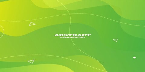 Abstract green and yellow color background. Dynamic shapes composition. Eps10 vector