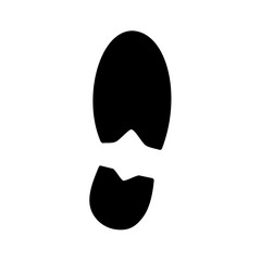 Shoes footprint silhouette. Vector image