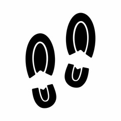 Shoes footprint silhouette flat image