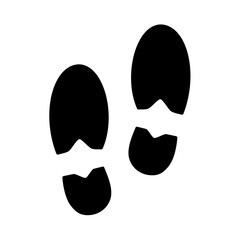 Shoes footprint silhouette. Vector image