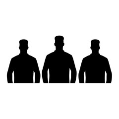Standing Soldiers Silhouette Vector Image