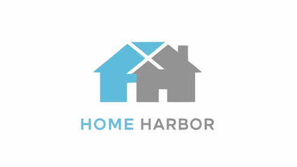 Modern Home Harbor Logo Design.