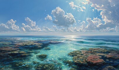 Tranquil coastal scene